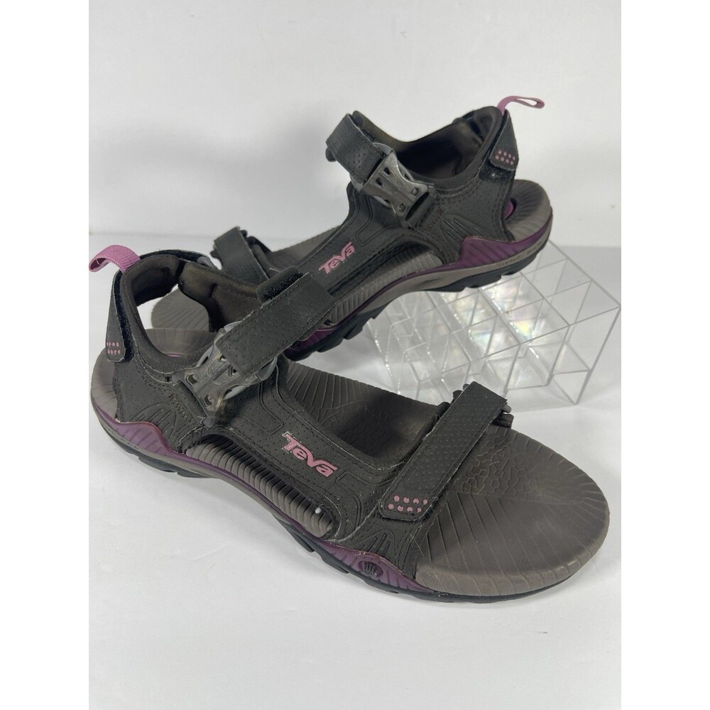 Teva Terra Fi 4 Sport Sandals Women's Size 8.5 US Grey Purple Hiking Strap 4174